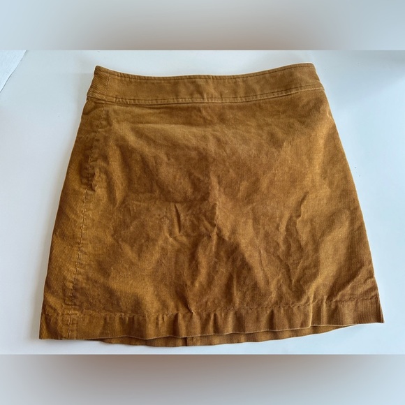 J CREW MERCANTILE MUSTARD CORDUROY SKIRT - Picture 1 of 3